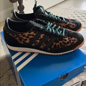 Adidas SL 72 OG Leopard Print Black Brown White Shoes JI0187 Women's 10